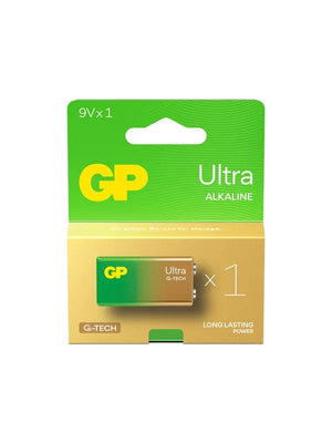 GP Batteries G-TECH Ultra Alkalin 9V - 6LR61 Boy 9V Pil Tekli Kart - Pil Magazası