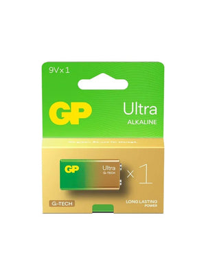 GP Batteries G-TECH Ultra Alkalin 9V - 6LR61 Boy 9V Pil Tekli Kart - Pil Magazası