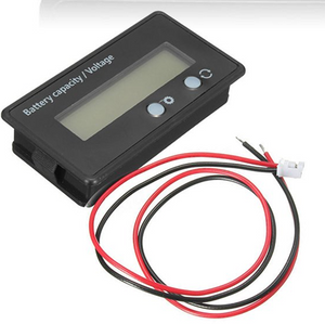 6V-73V Asit Kurşun Lityum Pil Test Kapasite Göstergesi Voltmetre (Beyaz)