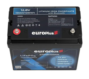 Europlus 12,8V 100 Ah Lifepo4 Lityum Akü Seri Kullanılabilir (Karavan, Marin, Yedek Güç) - Pil Magazası