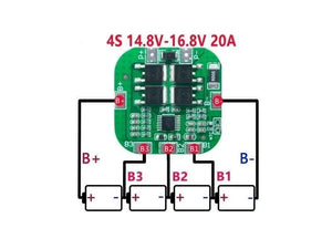 4S 20A (16,8V) Kare Tip Robot Süpürge Lion BMS (HXYP-4S-BM20) - Pil Magazası