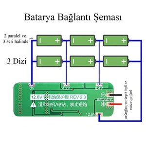 OEM 3S 20A 12.6V Li-ion Lityum 18650 Pil BMS - Pil Magazası