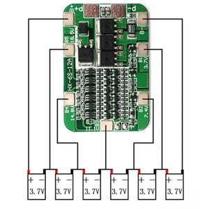 6S 12A 22.2V 18650 Lityum Pil Koruma Kartı BMS - Pil Magazası