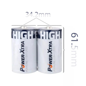 Power-Xtra LR20/D Size Alkaline Pil - 2li Shrink - Pilmagazasi