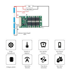 OEM 10S 20A 6 MOSFET transistörlü BMS