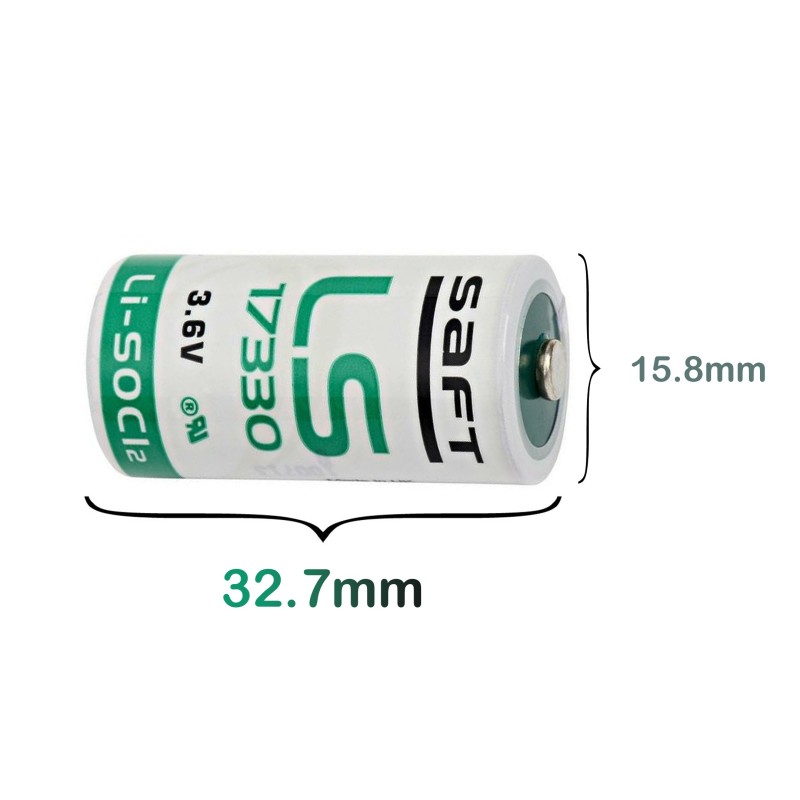SAFT LS 17330 2/3A Konnektörlü PLC, CNC Pili - Bataryası  3.6V 2100mAh Lİ-SOCl4 | SAFT | Pil Mağazası - PB Mobil Enerji Yazılım Müh. A.Ş.