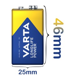 Varta 4922 High Energy 9V 6LP3146 Pil