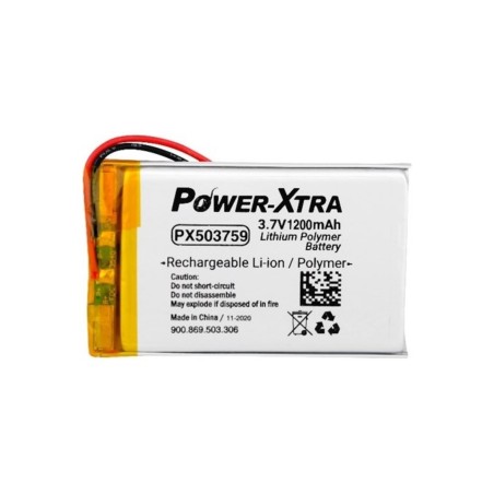 Power-Xtra PX503759 3.7V 1200 mAh Li-Polymer Pil (Devreli/1.5A)