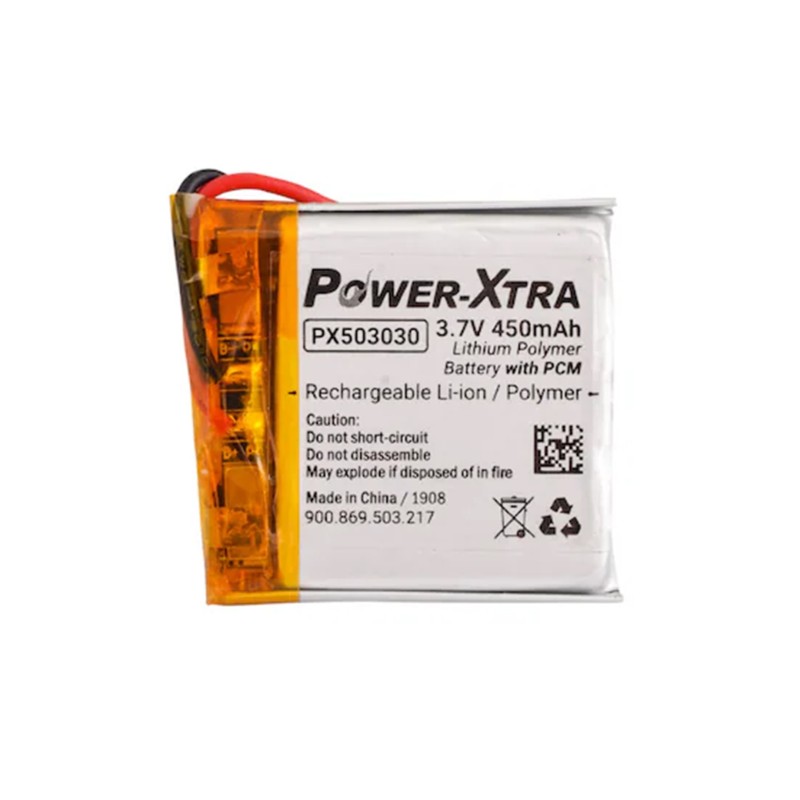 Power-Xtra Px503030 3.7V 450 mAh Li-Polymer Pil Devreli/1.5A | Power-Xtra | Pil Mağazası - PB Mobil Enerji Yazılım Müh. A.Ş.
