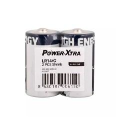 Power-Xtra LR14/C Size Alkaline Pil - 2li Shrink