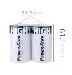Power-Xtra LR20/D Size Alkaline Pil - 2li Shrink | Power-Xtra | Pil Mağazası - PB Mobil Enerji Yazılım Müh. A.Ş.