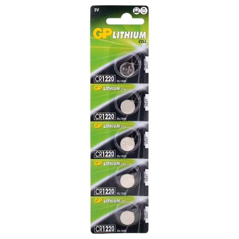 GP CR1220 3V Lithium 5li Kartela | GP | Pil Mağazası - PB Mobil Enerji Yazılım Müh. A.Ş.