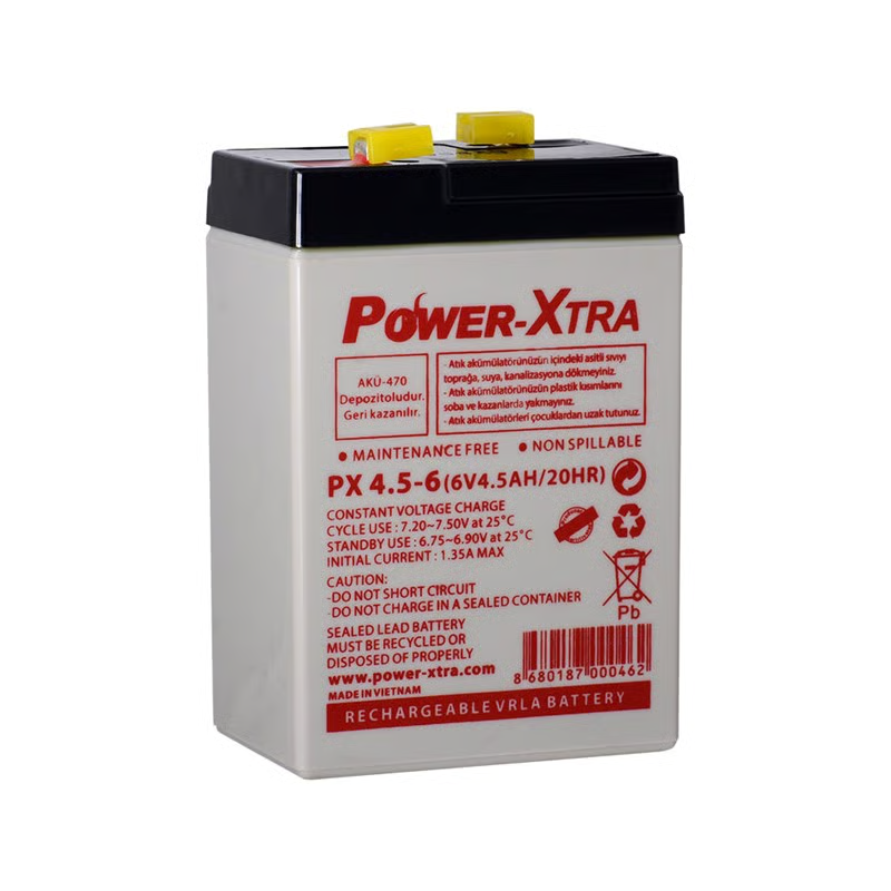 Power-Xtra 6V 4.5Ah Bakımsız Akü