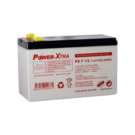 Power-Xtra 12V 7Ah Bakımsız Akü