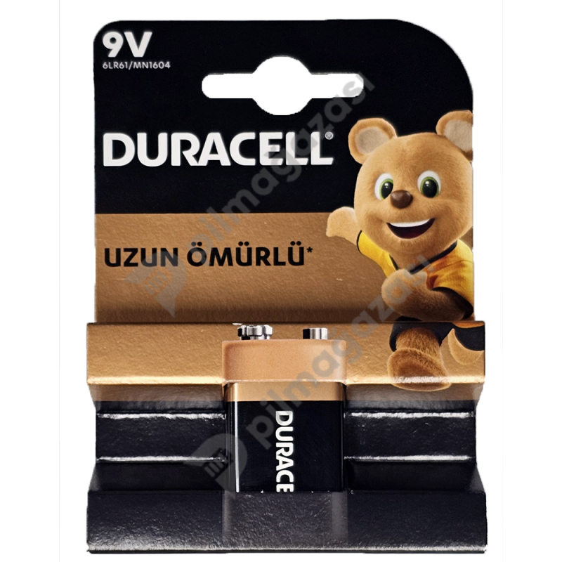 Duracell 9V 6LR61/MN1604 Alkalin Pil