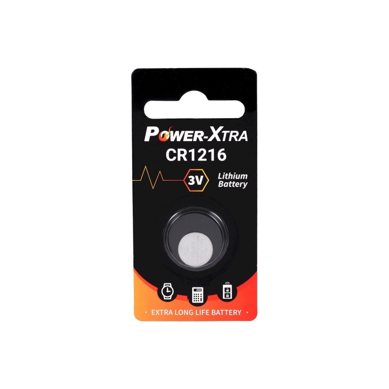Power-Xtra CR1216 Lıthıum Pil 3V Tekli Blister | Power-Xtra | Pil Mağazası - PB Mobil Enerji Yazılım Müh. A.Ş.