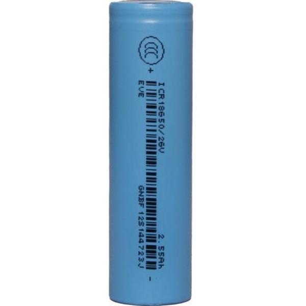 Eve 18650 26V 2.55 AH 3-C Şarj Edilebilir Pil