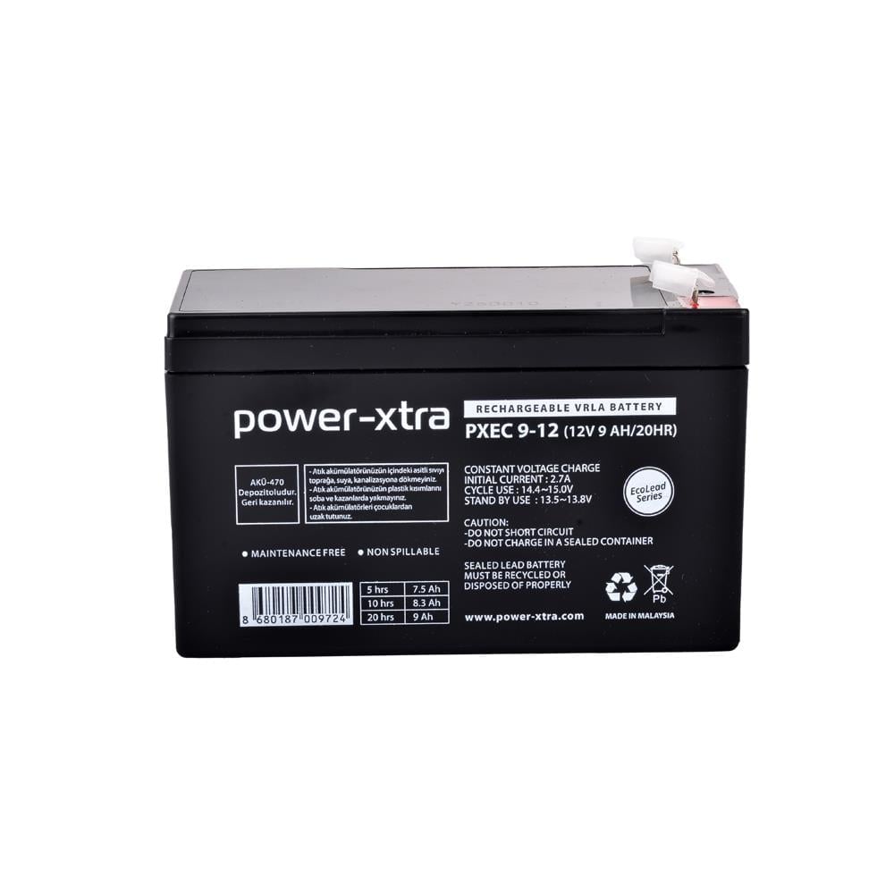 Power-Xtra EcoLead PXEC9-12 12V 9Ah Bakımsız Kuru Akü