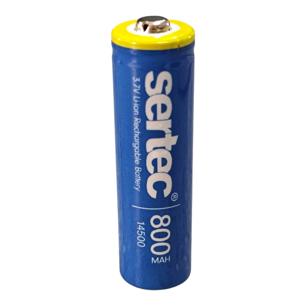 Sertec 14500 3.7V 800mAh 1C Li-ion Şarjlı Pil (Başlı)