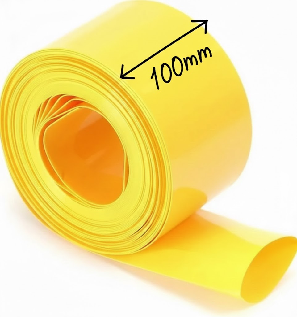 100mm Sarı Batarya Kaplama Isıyla Daralan Shrink