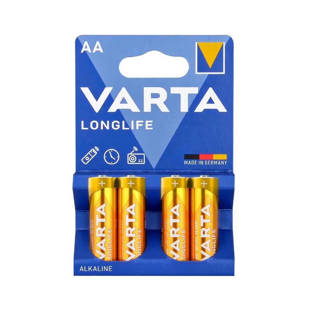 Varta Longlife 4106 AA Alkalin Kalem Pil — 4'lü Paket