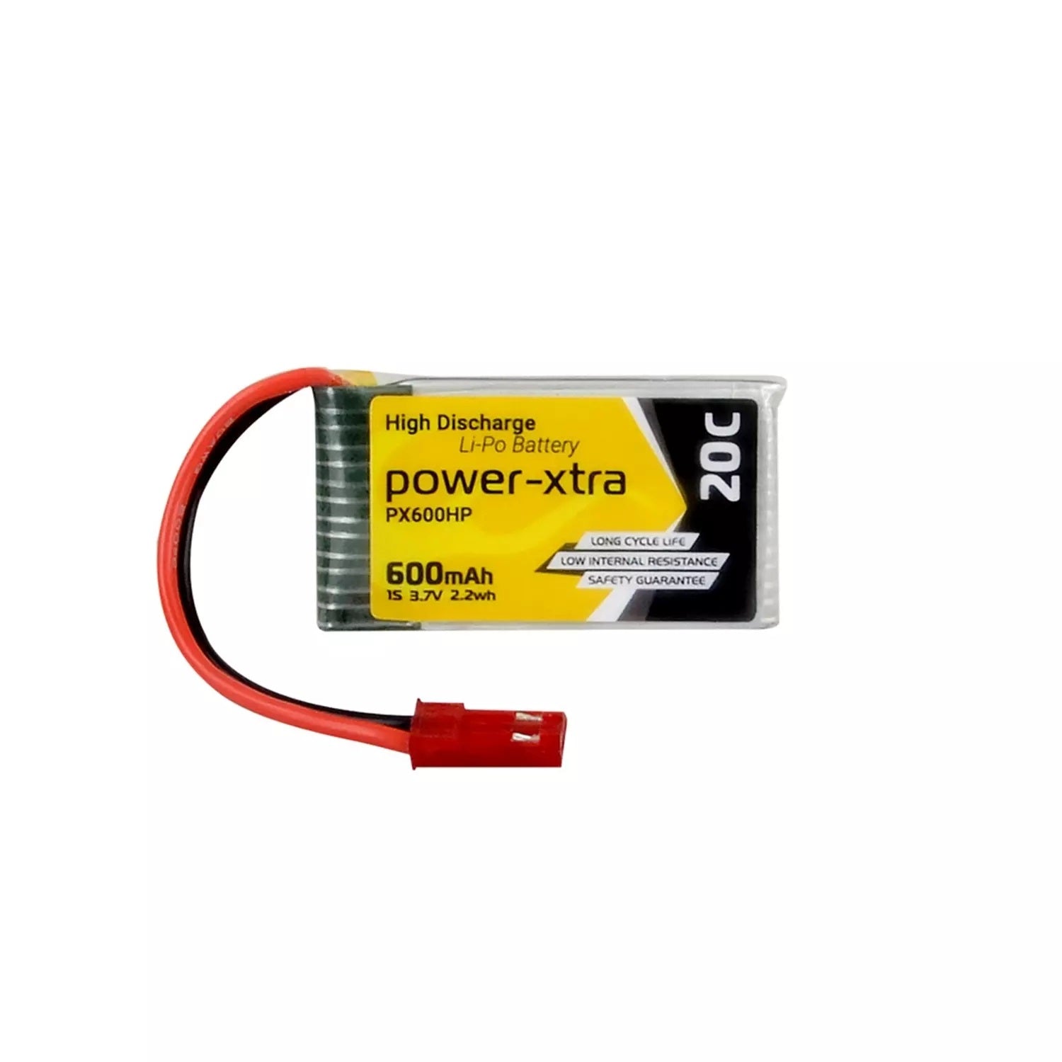 Power-Xtra PX600HP 3.7V 1S1P 600mAh (20C) Li-Polymer Pil