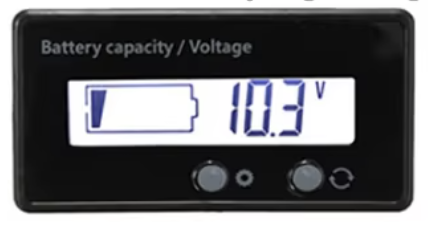 6V-73V Asit Kurşun Lityum Pil Test Kapasite Göstergesi Voltmetre (Beyaz)