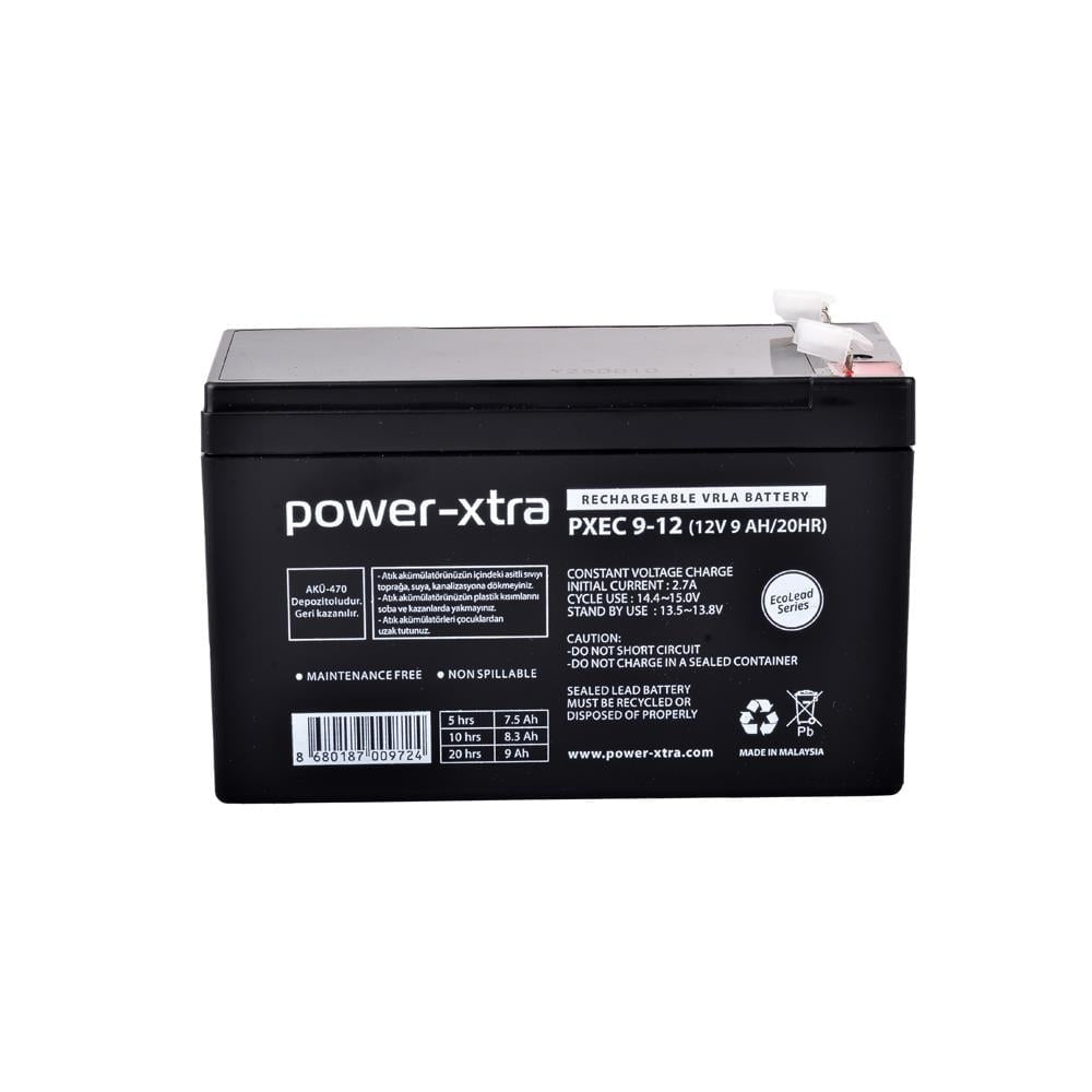 Power-Xtra EcoLead - PXEC9-12 - 12V 9 Ah Kuru Akü - F2