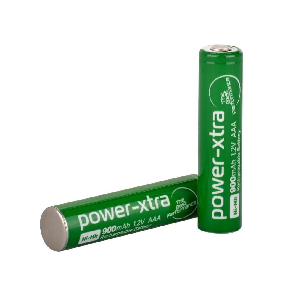 Power-Xtra 1.2V 900 mAh AAA NiMH Şarjlı Pil (Flat Top) — Düz Başlı Hücre