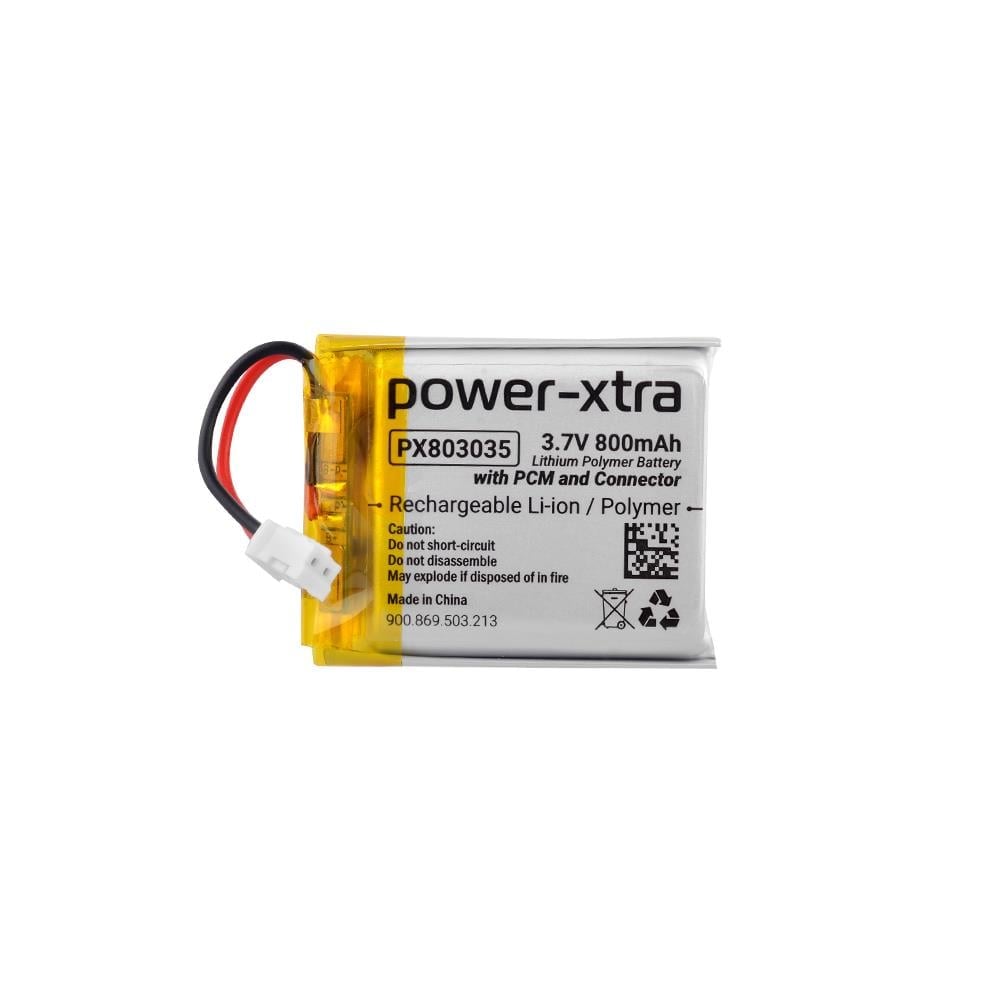 Power-Xtra PX803035 Li-Polymer Pil 3.7V 800 mAh (Soketli / Korumalı / Devreli, 1.5A)