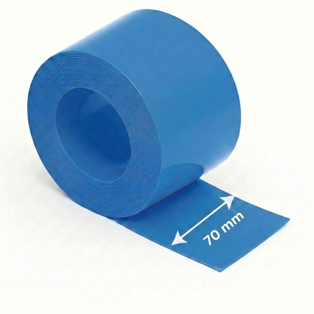 70mm Mavi Batarya Kaplama Isıyla Daralan Shrink