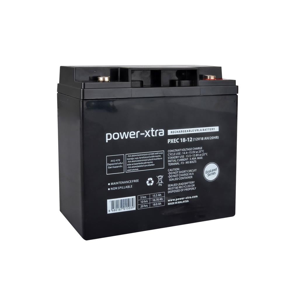 Power-Xtra EcoLead PXEC18-12 12V 18Ah Bakımsız Kuru Akü