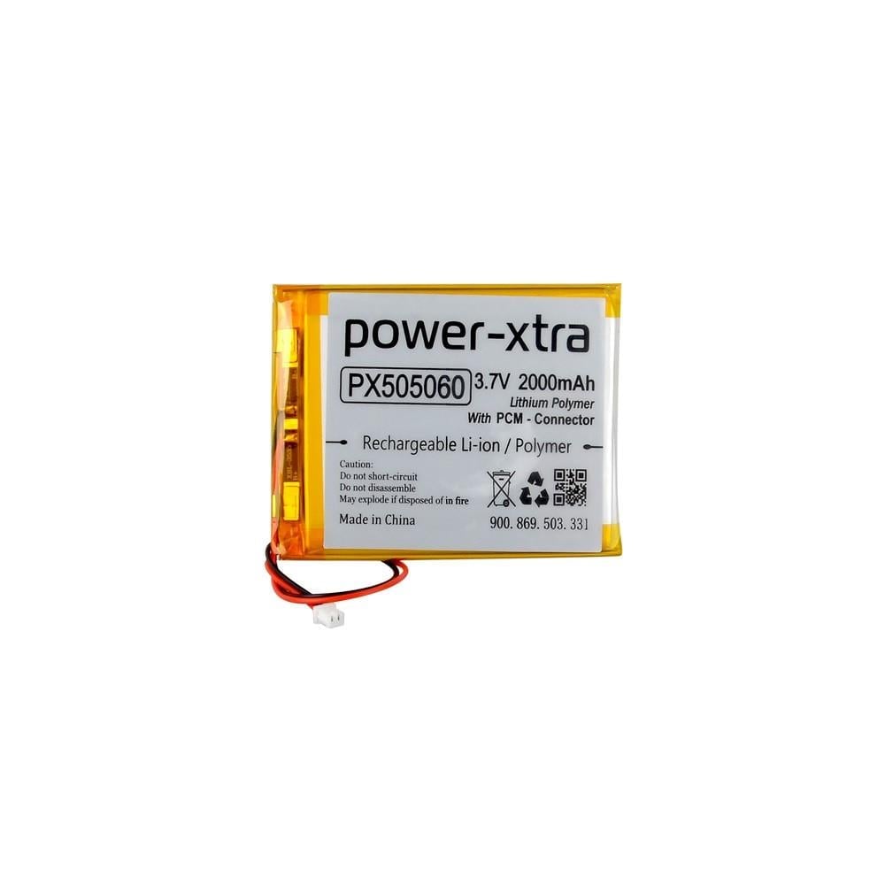 Power-Xtra PX505060 Li-Polymer Pil 3.7V 2000 mAh (Soketli / Korumalı / Devreli)