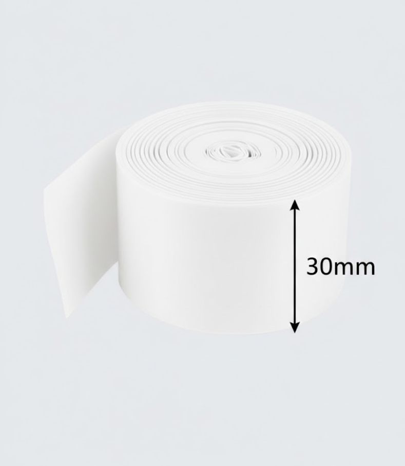 30mm Beyaz Batarya Kaplama Isıyla Daralan Shrink