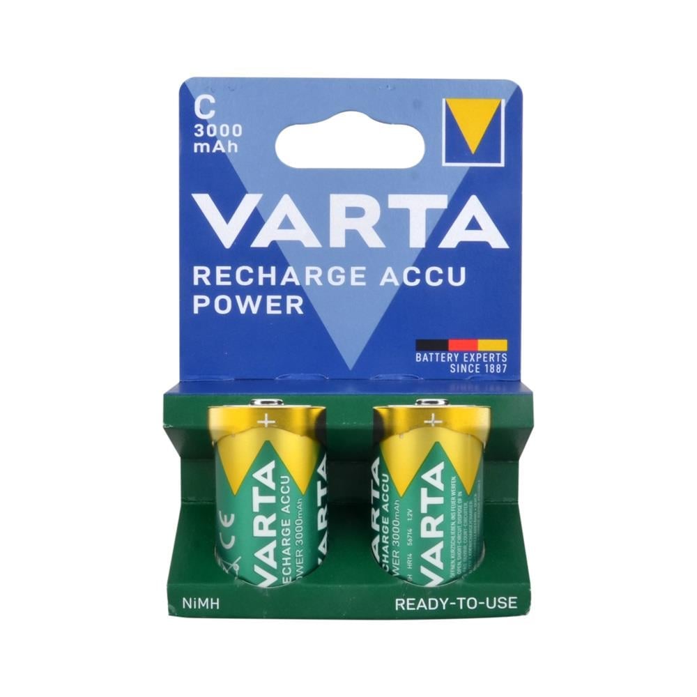Varta Recharge Accu Power (Ready 2 Use) C 3000 mAh NiMH Şarjlı Pil — 2'li Paket