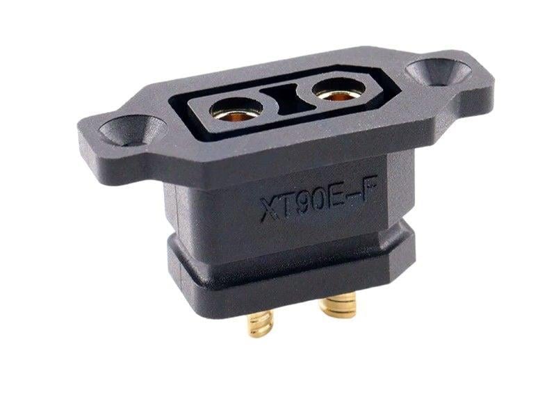 AMASS XT90E-F siyah panel tipi dişi konnektör, yan görünüm