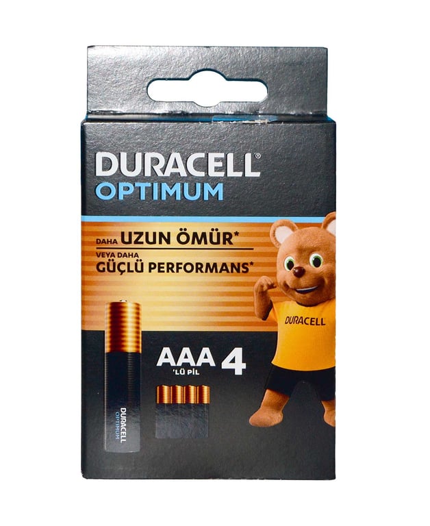 Duracell Optimum AAA Alkalin İnce Kalem Pil — 4'lü Paket