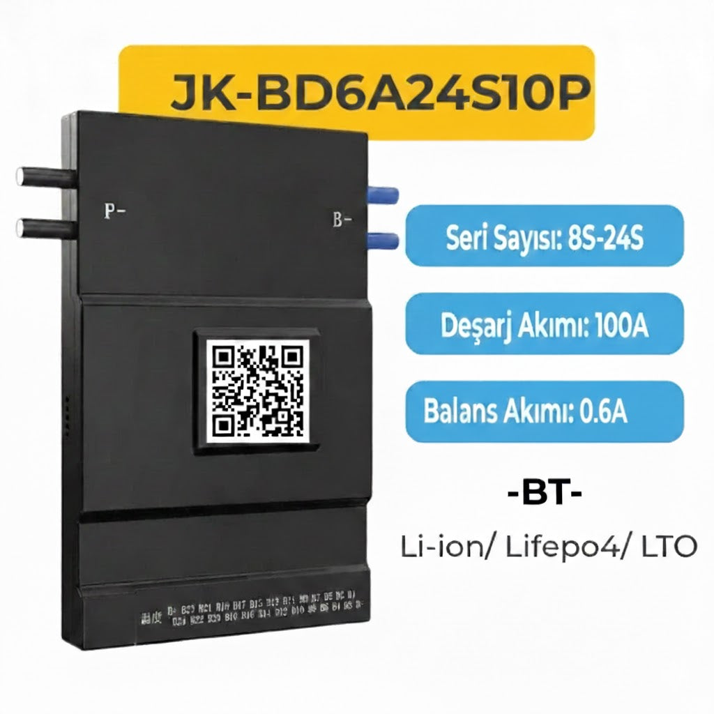 JK Smart(Akıllı) Bms - 8s-24s 100a - 0.6a - JK-BD6A24S10P