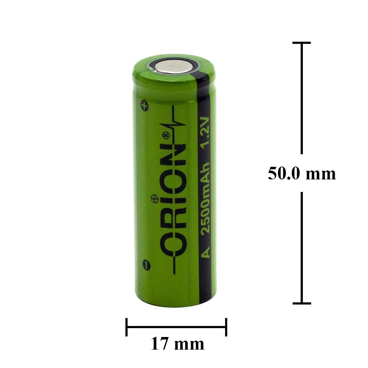 Orion 1.2V NiMH A Boy 2500 mAh Şarj Edilebilir Pil