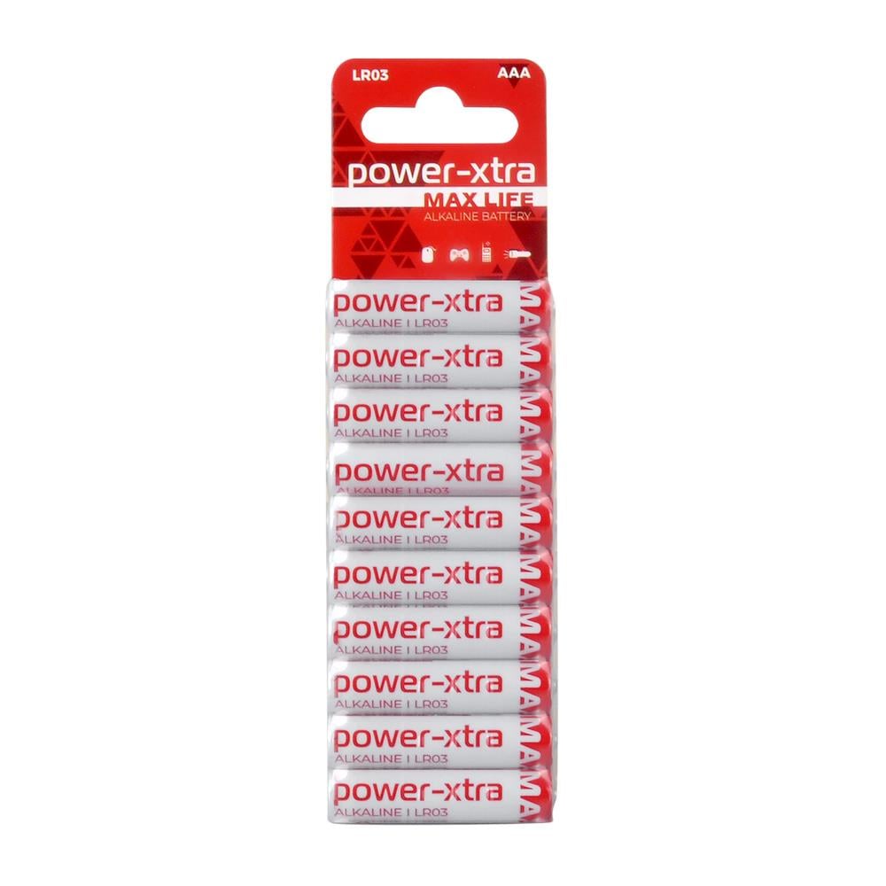 Power-Xtra MaxLife LR03 AAA Alkalin İnce Kalem Pil — 10'lu Blister