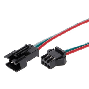 Powermaster IC-261J-3 JST SM 3 pin kablolu konnektör erkek ve dişi takım görünümü
