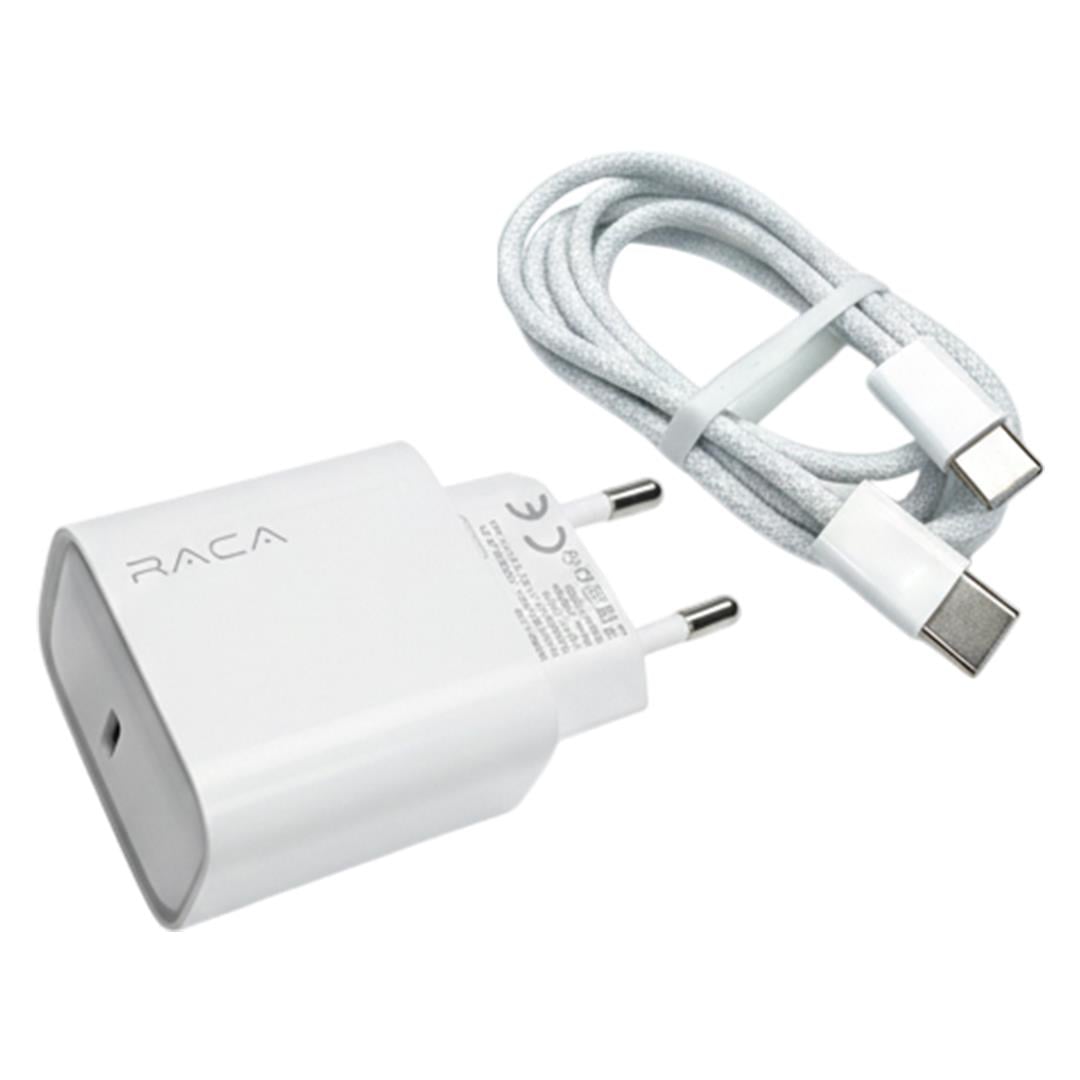 Raca U200 20W Type-C Hızlı Şarj Cihazı ve Type-C to Type-C Kablo Seti