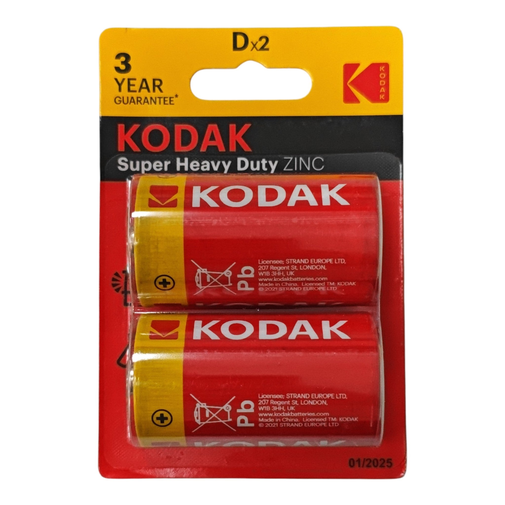 Kodak Super Heavy Duty D Boy (R20) Pil — 2'li Paket