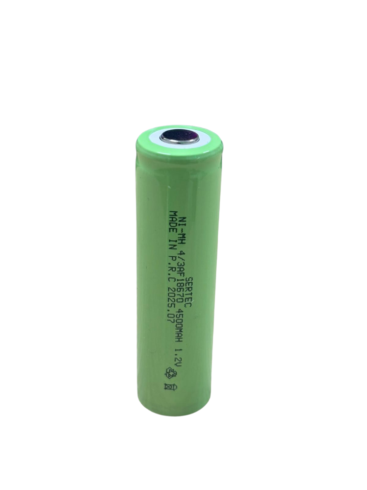 Sertec 1.2V NiMH 4/3AF 4500 mAh Şarjlı Pil (Başsız / Flat Top)