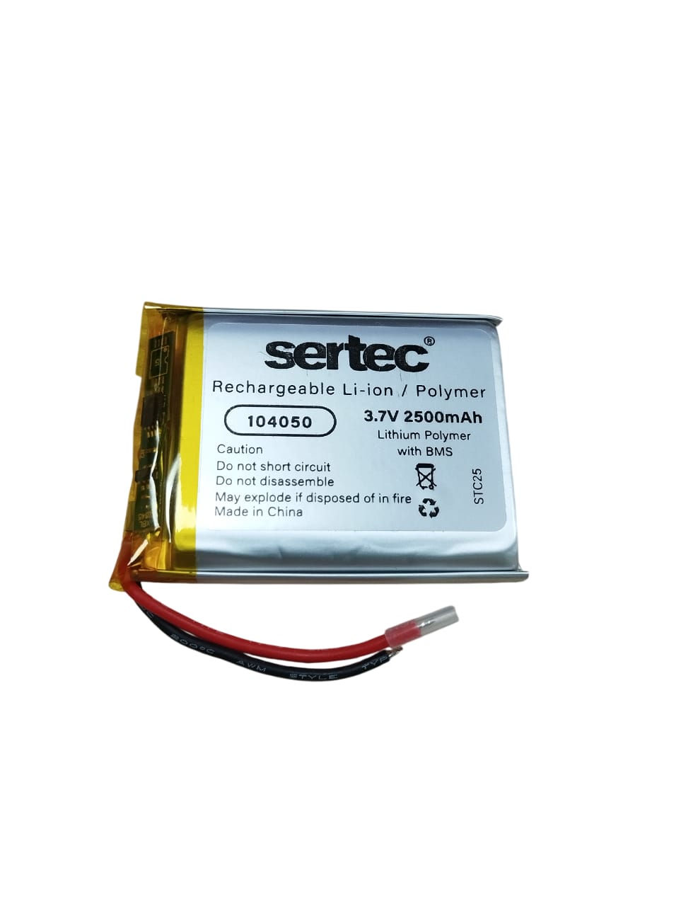 Sertec 104050 Li-Polymer Pil 3.7V 3000 mAh (Korumalı / Devreli, 1.5A)