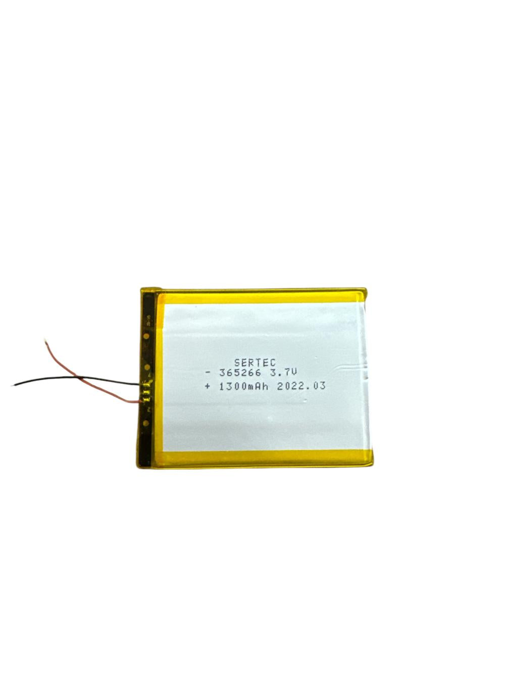 Sertec 365266 Li-Polymer Pil 3.7V 1300 mAh (Korumalı / Devreli, 1.5A)