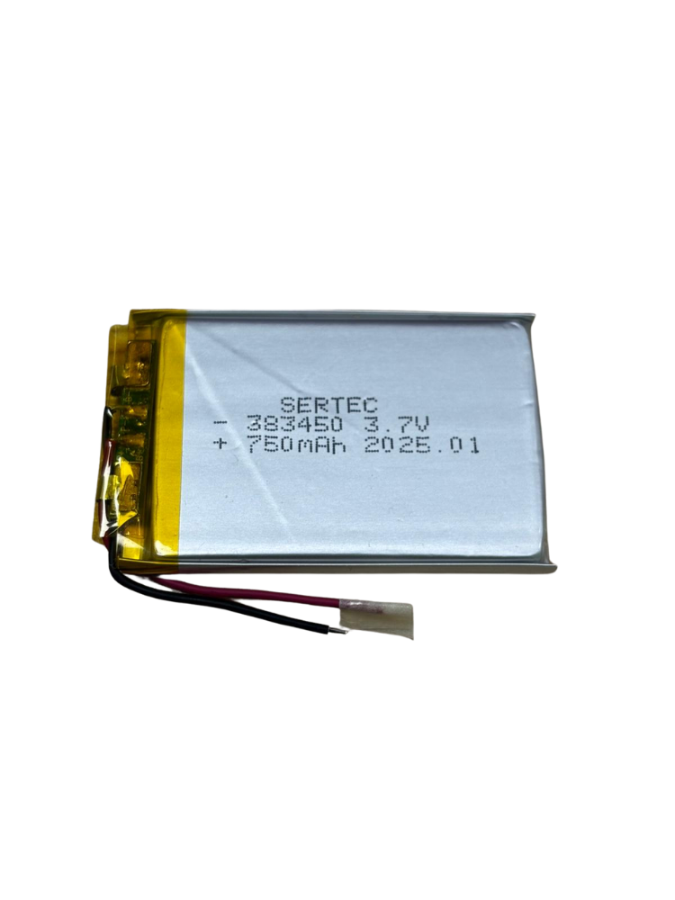 Sertec 383450 3.7V 750mAh Li-Polymer (LiPo) Pil