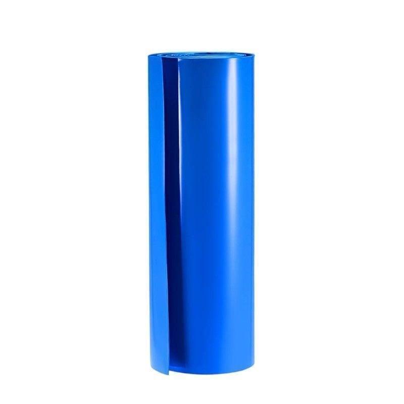 600 mm mavi batarya kaplama PVC shrink rulo görünümü – metre ile satış