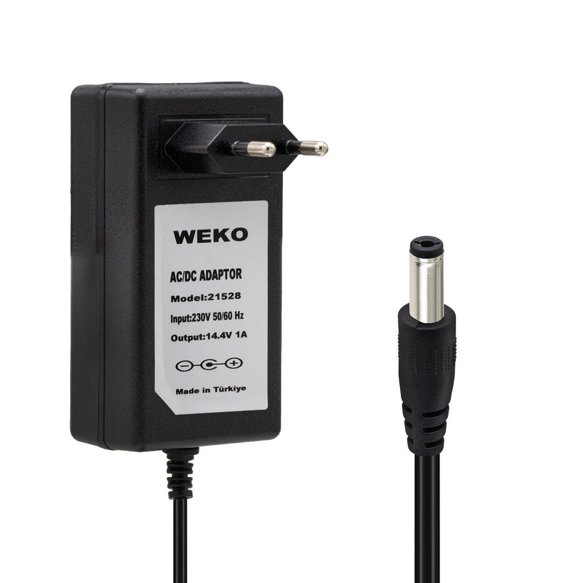 Weko 21528 14.4V 1A 5.5x2.5 mm uçlu priz tipi şarj cihazı