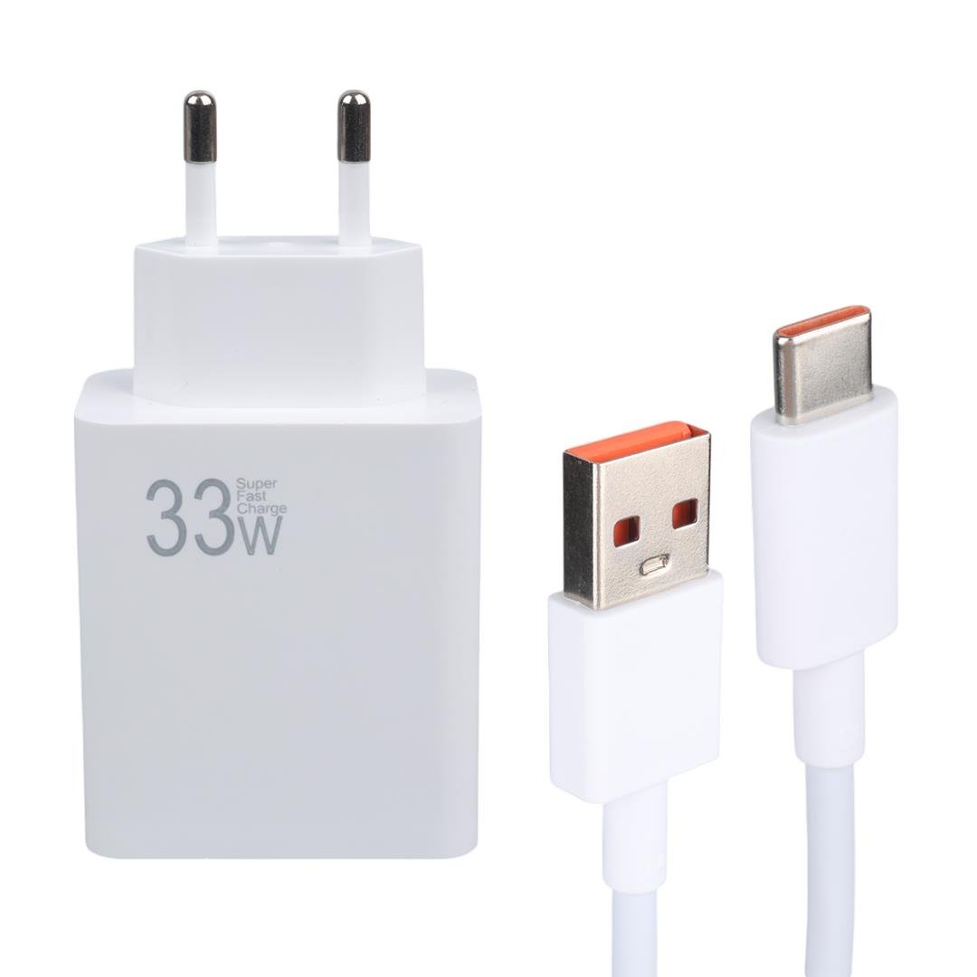 Weko WK-27876 M11 33W Turbo USB Şarj Başlığı ve Type-C Kablo Seti (Beyaz)